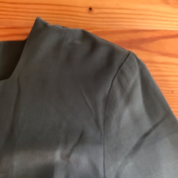 Spenser Jeremy Green Boxy Silk Long Sleeve Top, EUC, 12 - Picture 5 of 14